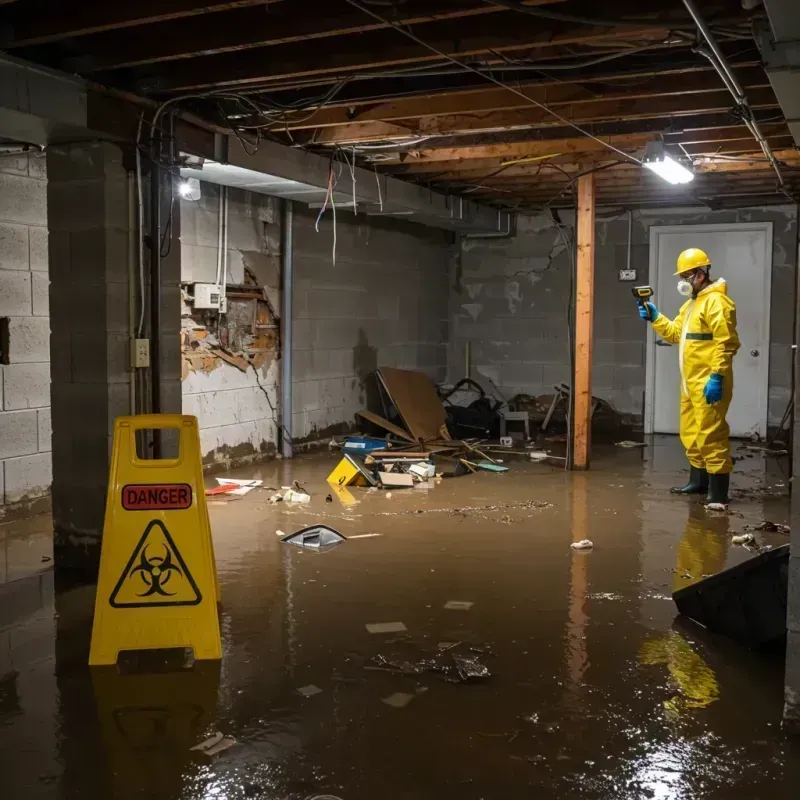 Flooded Basement Electrical Hazard in Edgewater, NJ Property